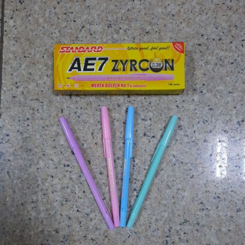 

Pulpen Standard AE-7 Zycron 0.38 Warna / Pulpen Standard Zycron 0.38