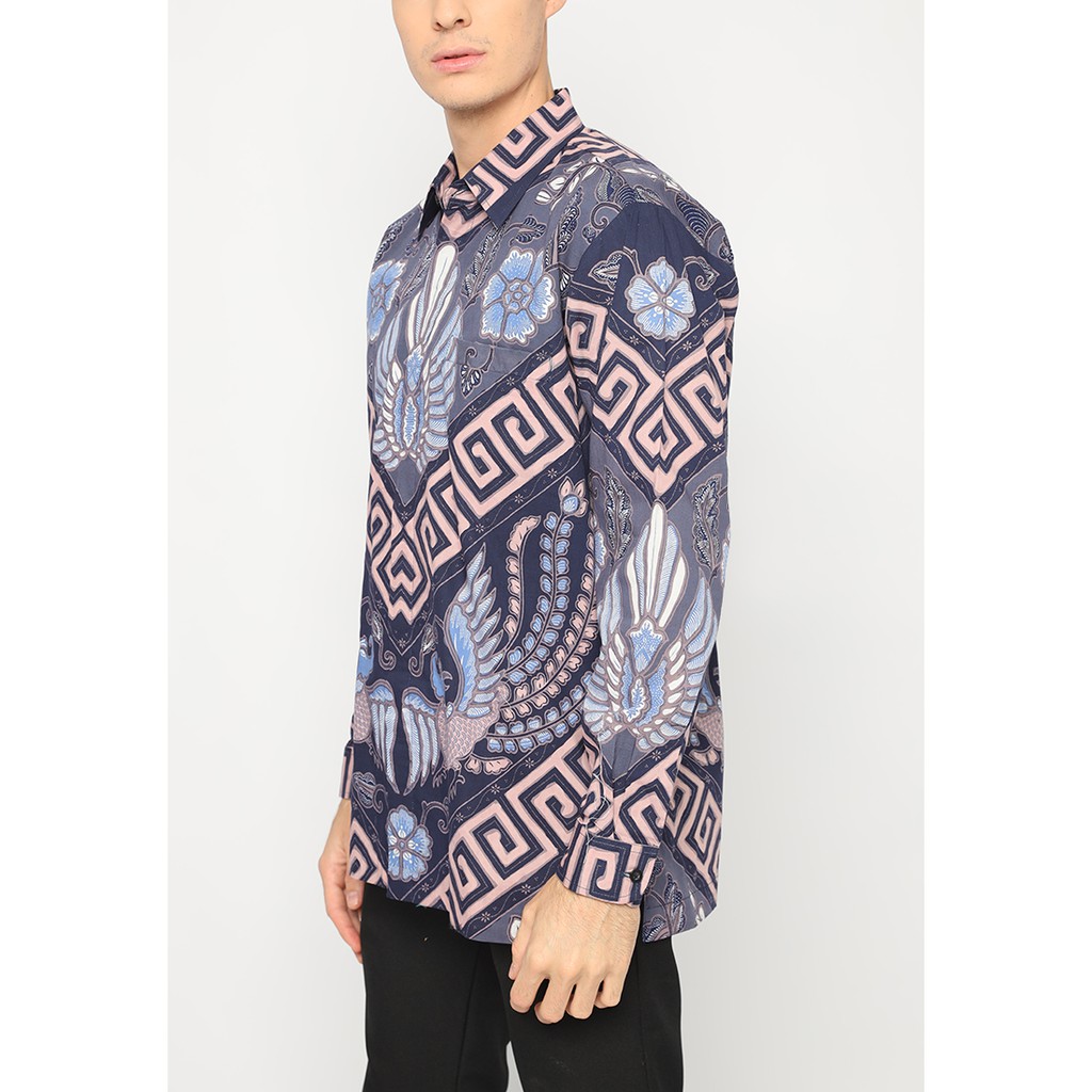 Loqal - Kemeja Batik Purple by Qonita Batik Man