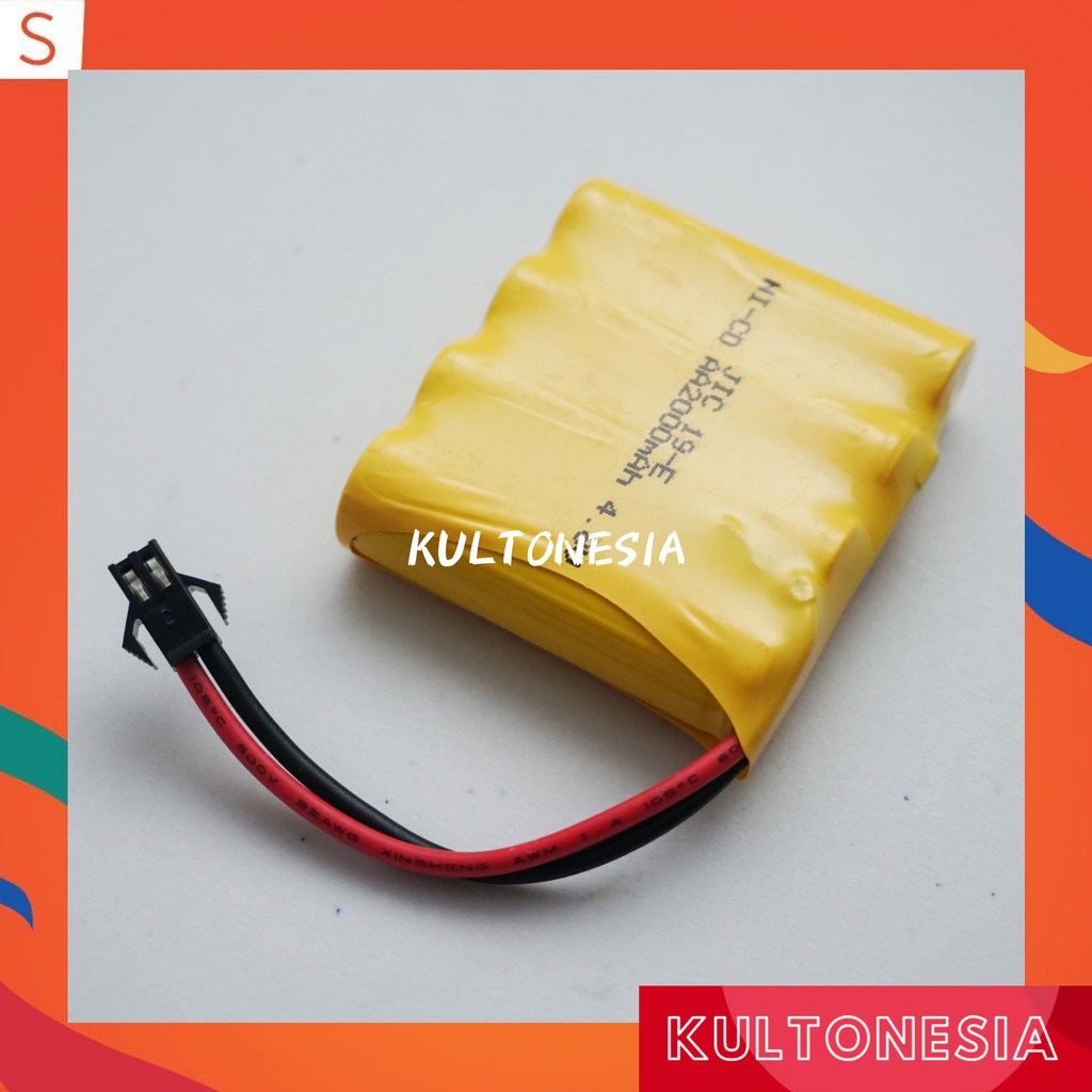 Baterai Rakit AA ni.cd 2000mah 4.8v buat mainan mobil remot konterol