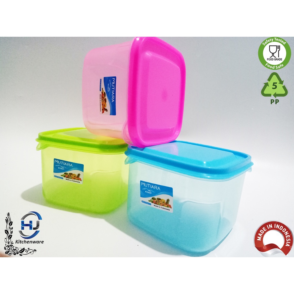 Toples Kotak Mutiara 500 ML / Toples Plastik / Toples Kecil / BPL 032 / Bumbu / Murah