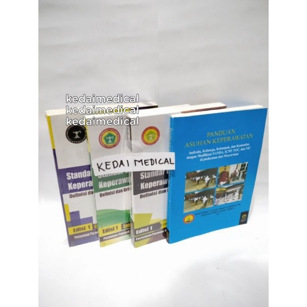 PAKET 4 BUKU SDKI,SLKI,SIKI DAN PANDUAN ASUHAN KEPERAWATAN TERLARIS