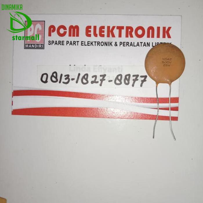 Kapasitor 104 500V / 100Nf 500V / 0.1Uf 500V Non Polar Keramic Pcmelebik54 Buru Order