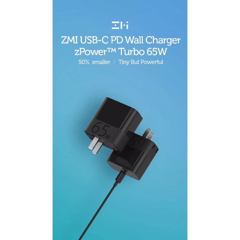 ZMI zPOWER Turbo USB-C PD 65W - HA712 Charger Handphone Laptop MB