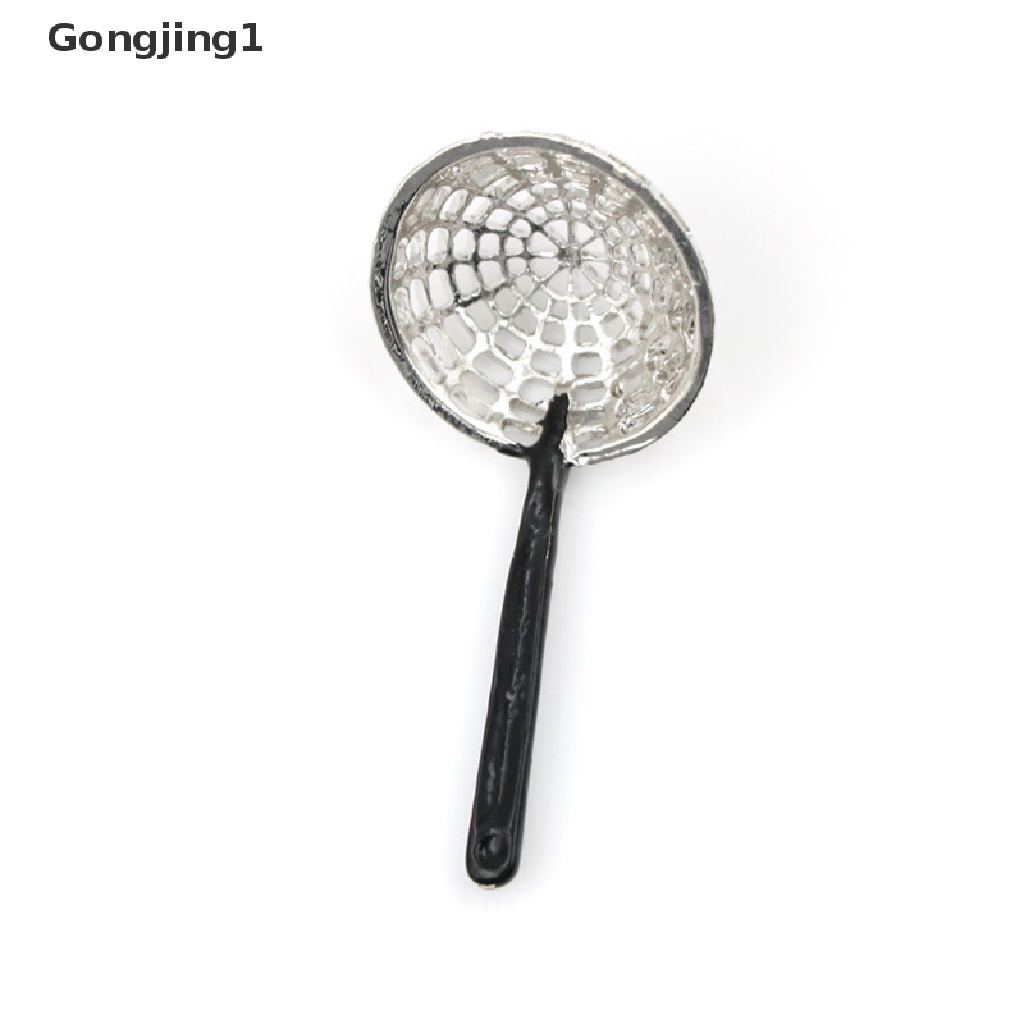 Gongjing1 Mainan Miniatur Saringan Metal Panjang 5cm Untuk Dekorasi Dapur Rumah Boneka 1: 12