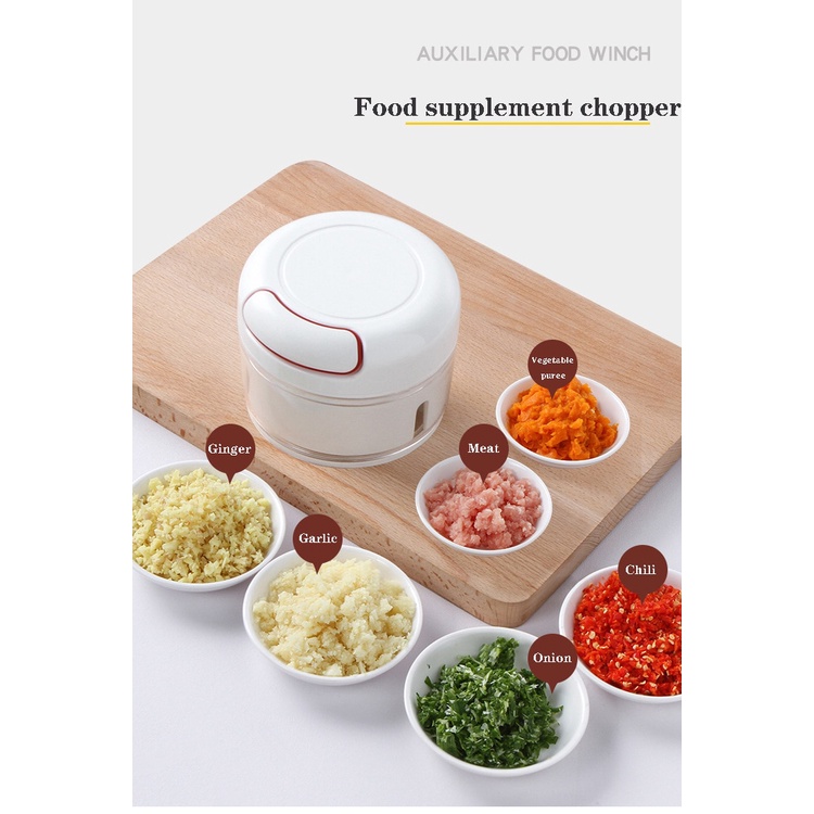 Mini Speedy Chopper Blender Tangan Tarik Manual 250 ml Pemotong Sayur Daging