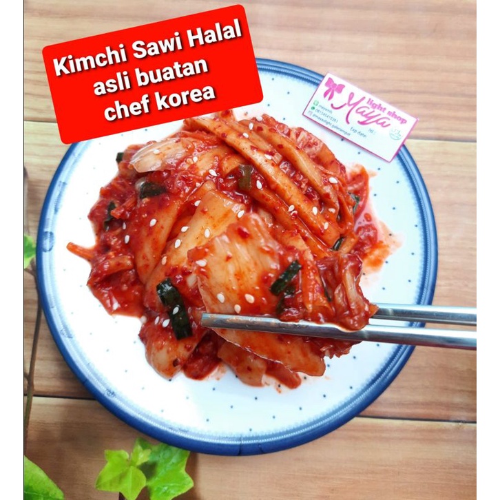 Kimchi sawi 500gr halal pedas murah gochujang toppoki korean snack topoki