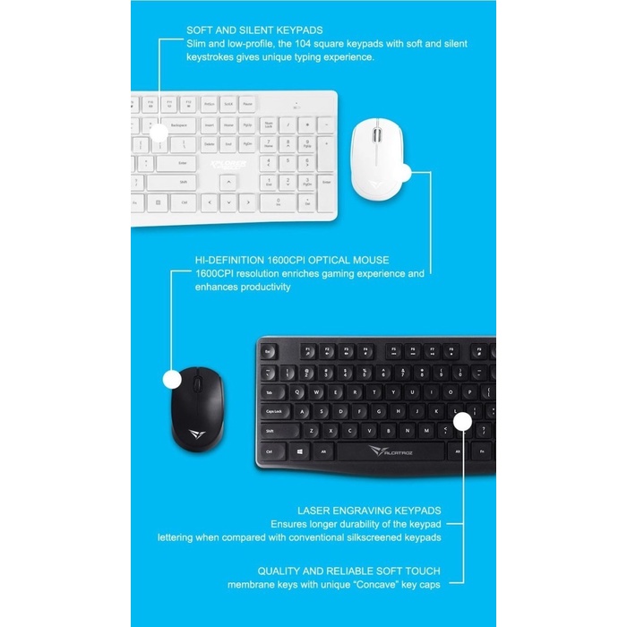 Alcatroz Xplorer Air 6600-Keyboard Mouse Wireless Combo - PC/Smart TV