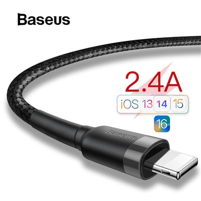 BASEUS Cafule Lightning Fast Charging Kabel Data Iphone Ipad Charger Fast charging 1M/2M 2.4A