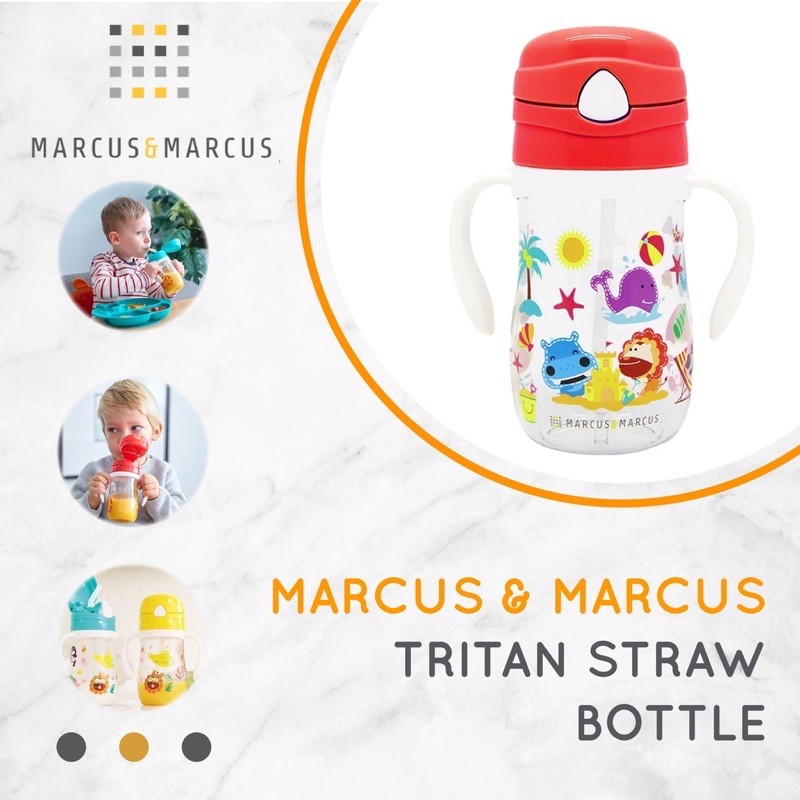 Marcus &amp; Marcus Tritan Straw Bottle/Botol minum anak