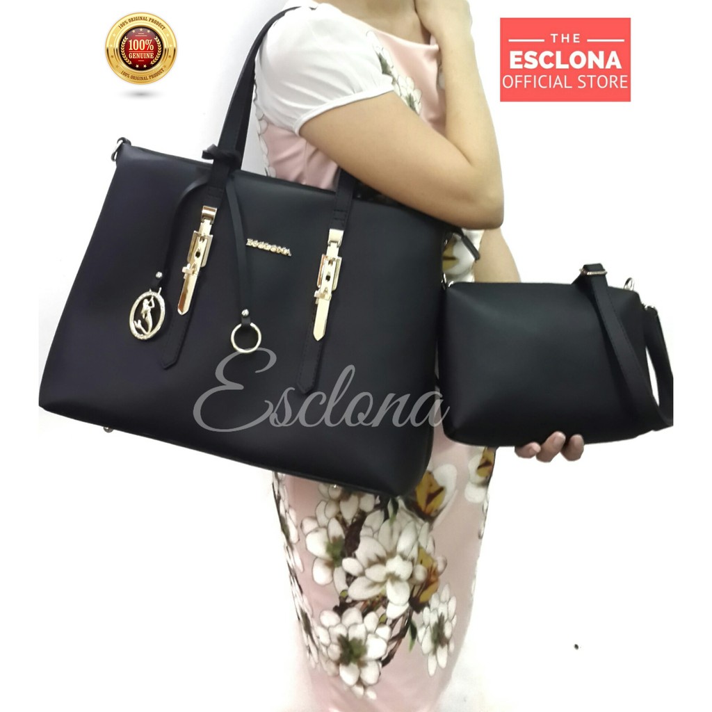 Tas wanita Import Bag Laptop Esclona 034 Tas Batam Selempang Cewek Branded Cantik Fashion Murah Handbag Original Besar Kantor Kerja Kuliah Premium Super Populer Terbaru Terlaris Hobo Office Ibu Emak Dewasa Santai Berpergian Shoulder Bahu