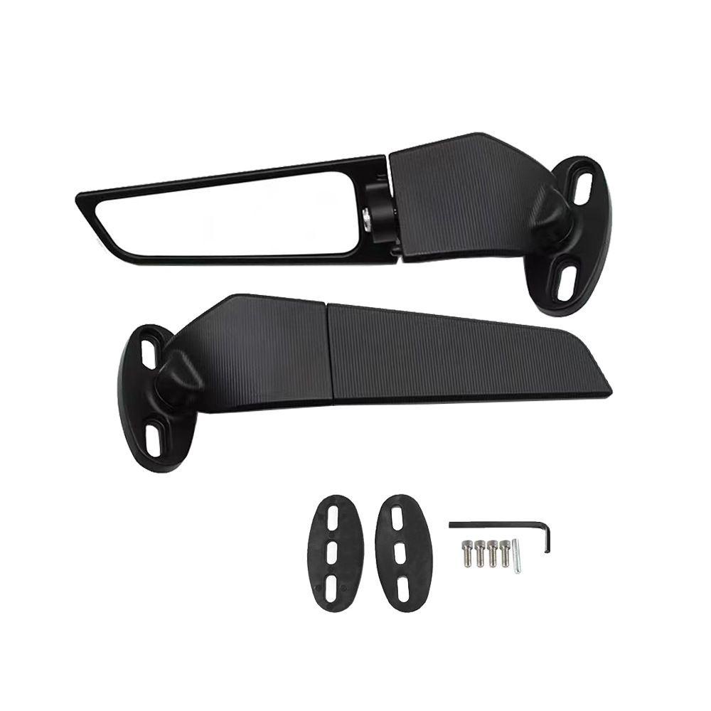 Populer 1pasang Kaca Spion Sayap Angin Motor Modifikasi Universal Adjustable Mirror Spoiler Untuk KAWASAKI