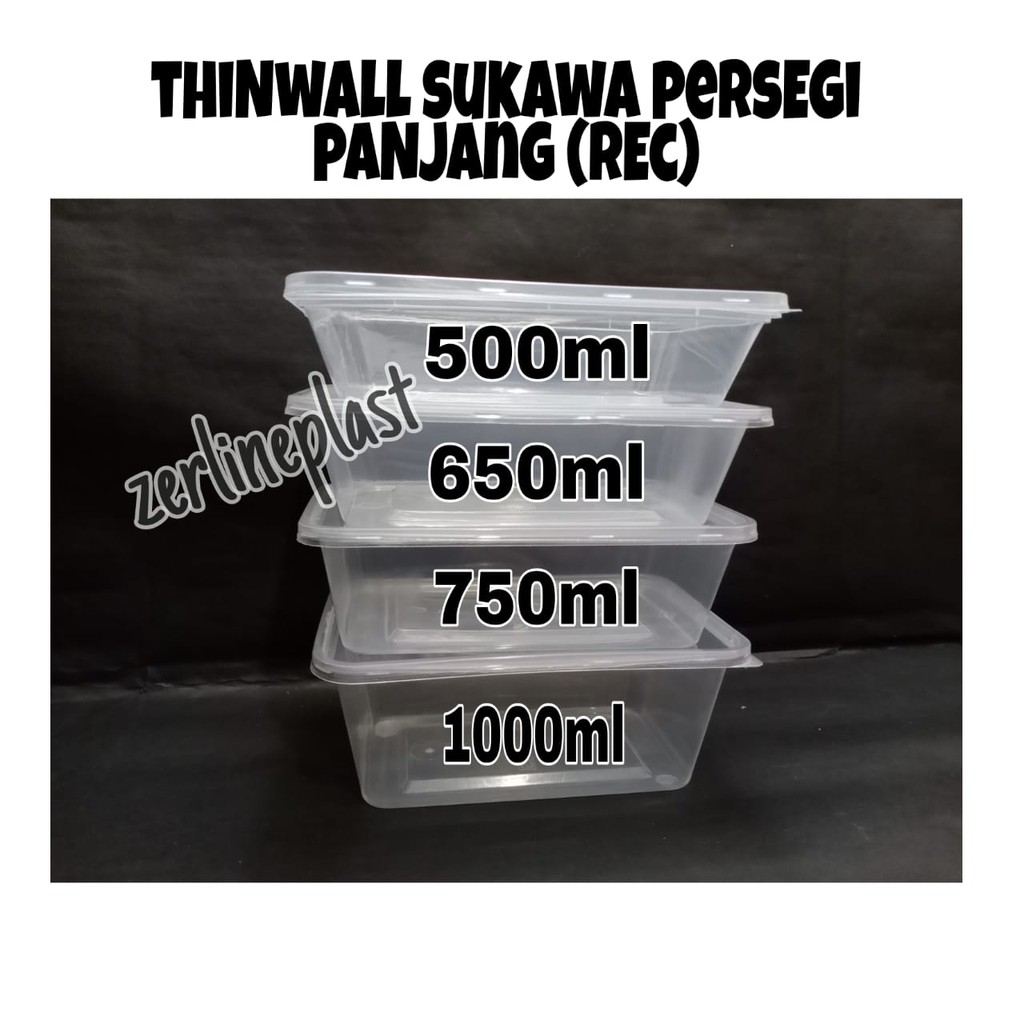 Thinwall SUKAWA / kotak makan (REC / KOTAK) @500pcs