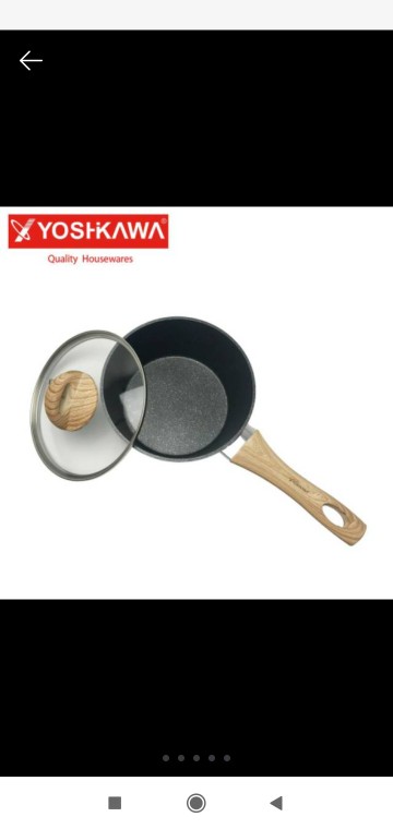 Yoshikawa Panci Sauce Pan Saucepan Mpasi Susu Marble Granit Anti Lengket 18cm 18 Cm Mj 1208 Mj1208
