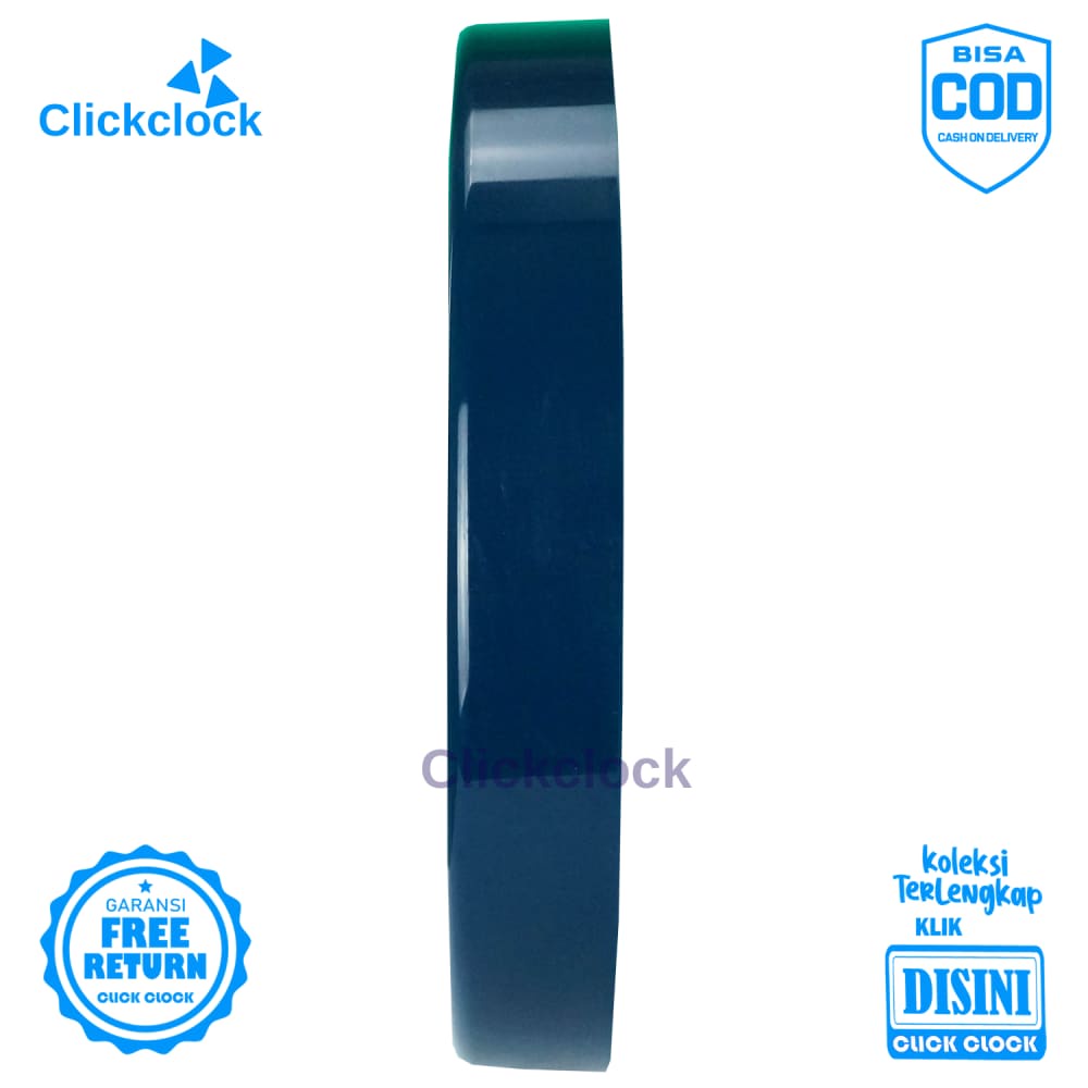 Jam Dinding Analog Minimalis Biru Tua Putih Edison EDW 315 -T5 Besar Hiasan Dinding Murah