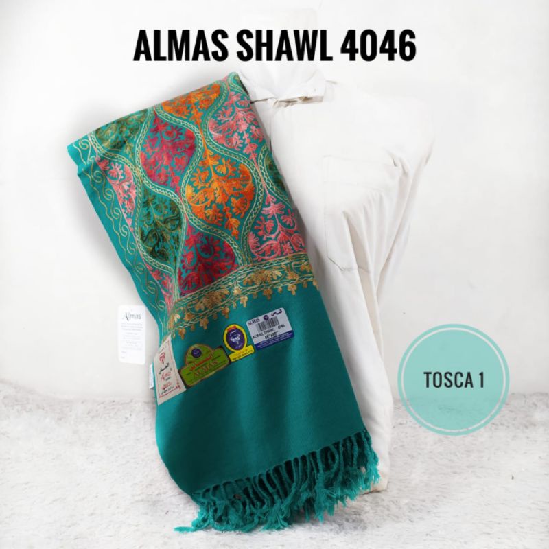 SURBAN ALMAS SHAWL MOTIF 4046 TERBARU DAN TERMURAH
