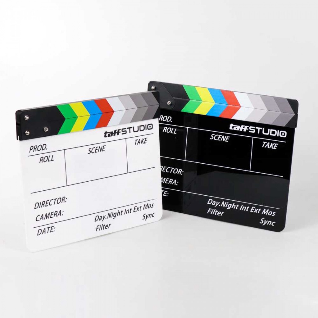 Papan Clap Akrilik Studio Profesional Clapper Board Colorful Acrylic