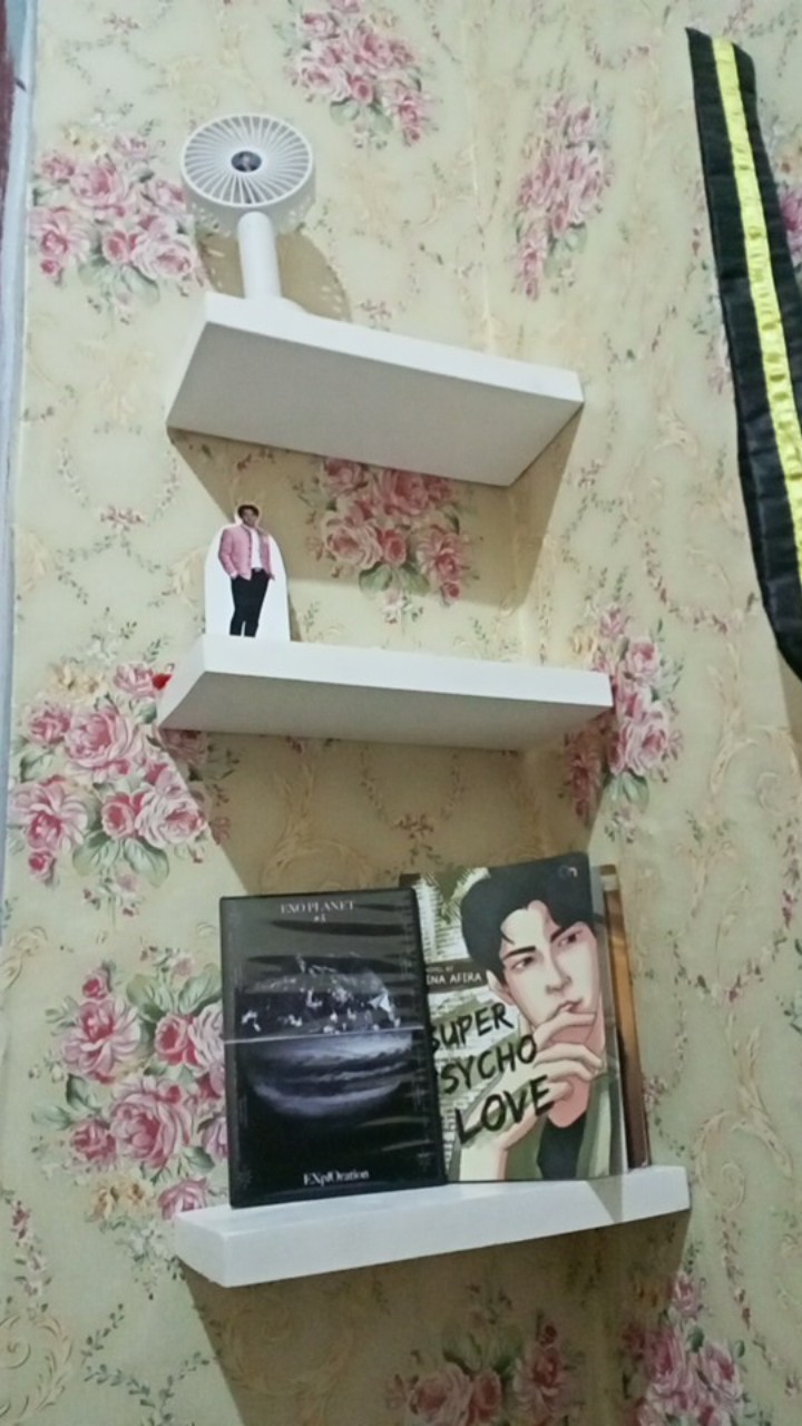 Promo Rak Dinding Ambalan 30x12 Bunga Sudut Rak Melayang