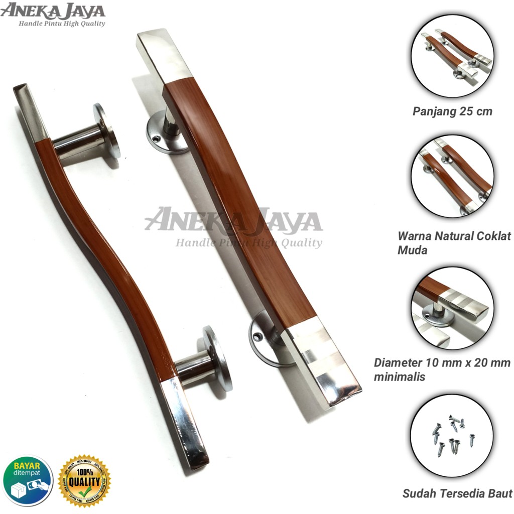 Satu set handle kunci pintu rumah 25 cm murah minimalis tarikan pintu stainless gagang pintu terbaru