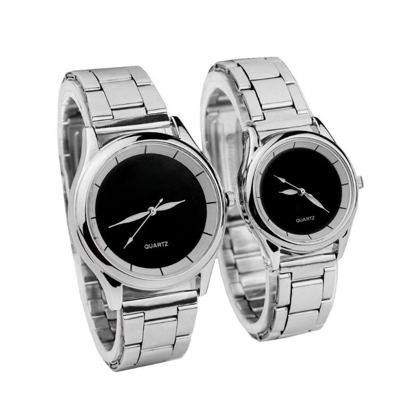 (Terima Cod)Jam Tangan Couple Alba Jarum Strap Rantai/Stel (Dikirim Jakarta)