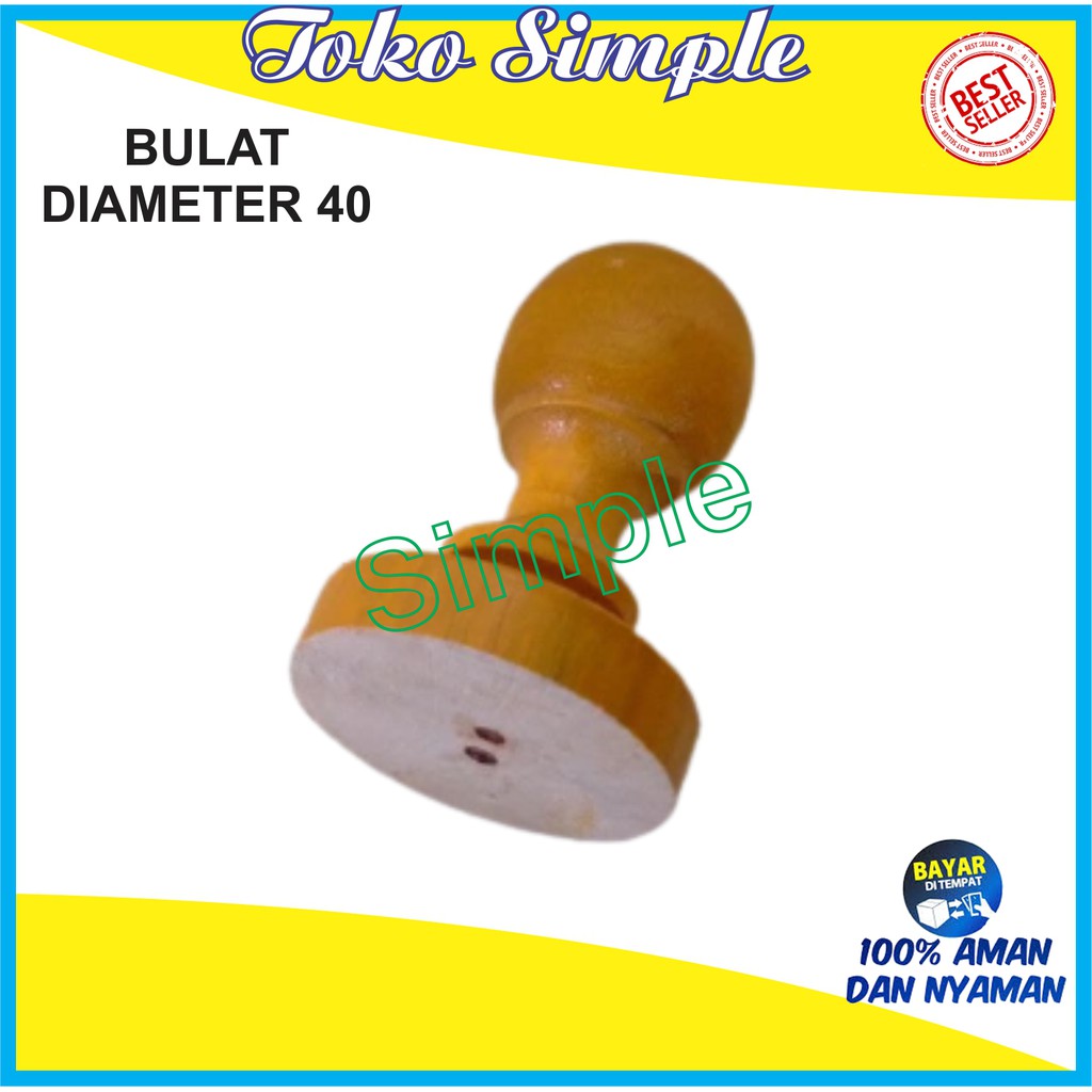 GAGANG STEMPEL KAYU BULAT DIAMETER 40 / GAGANG KAYU MURAH