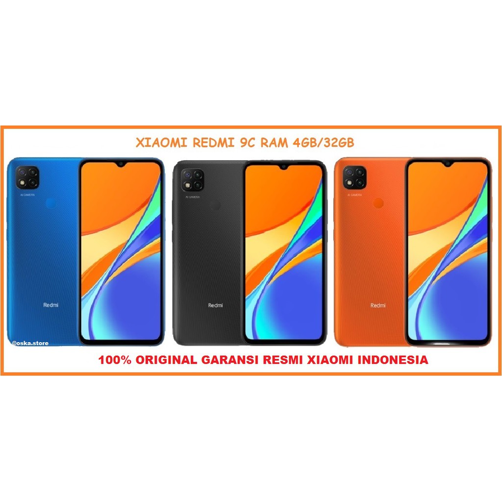 HP XIAOMI REDMI 9C RAM 4GB/64GB GARANSI RESMI 1 TAHUN