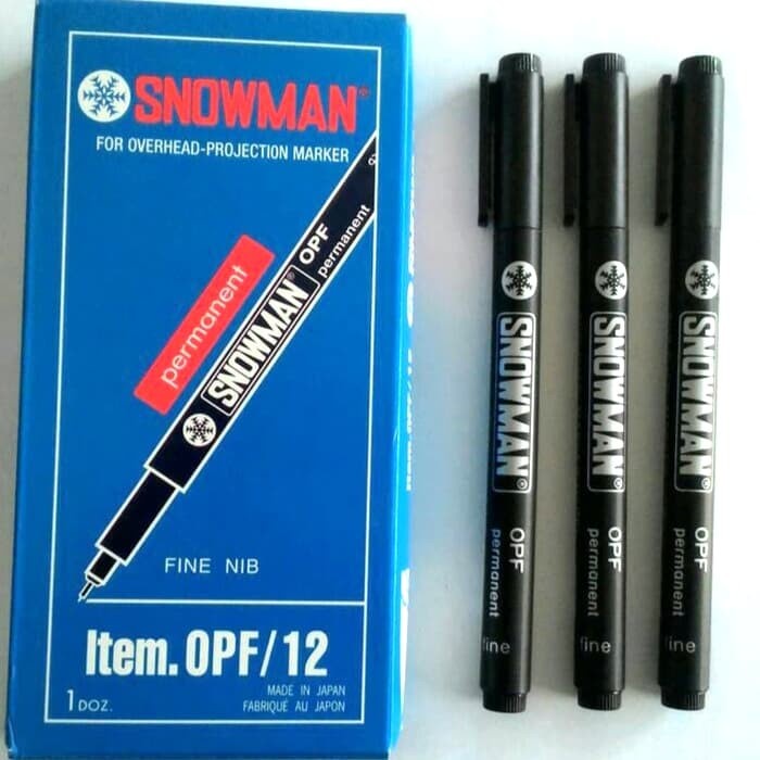 SPIDOL PEN PERMANENT SNOWMAN OPF DRAWING PEN MARKER SNOWMAN - OPF