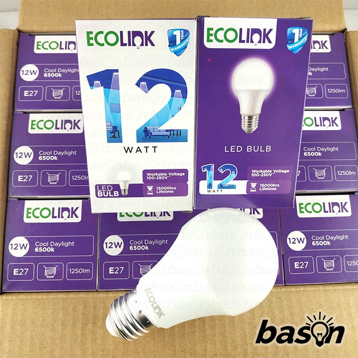 ECOLINK Multipack LED Bulb 12W A60 - Paket isi 4 bh - Bohlam Lampu LED