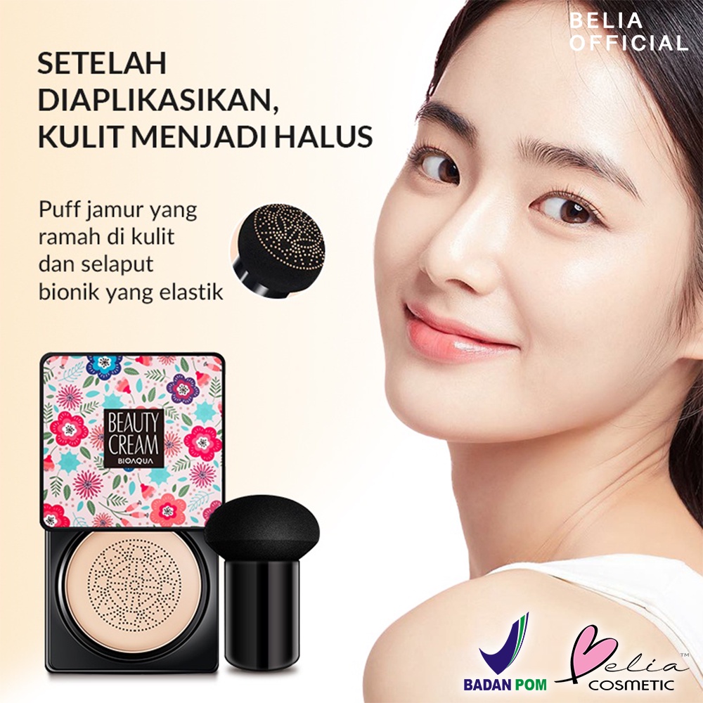 ❤ BELIA ❤ BIOAQUA Beauty Cream Cushion 20g | BB Cushion | Waterproof | Foundation | Make Up | Coverage | Long Lasting | BPOM