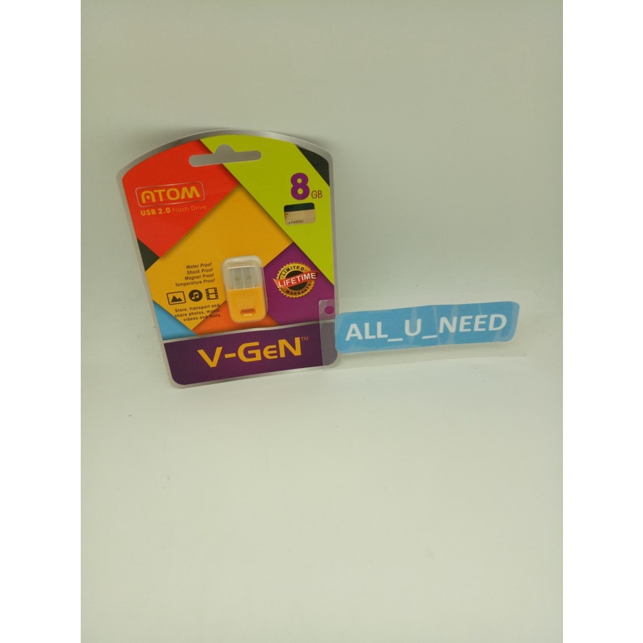 USB V-Gen 8 Gb Atom 2.0 |Flashdisk|USB|Vgen