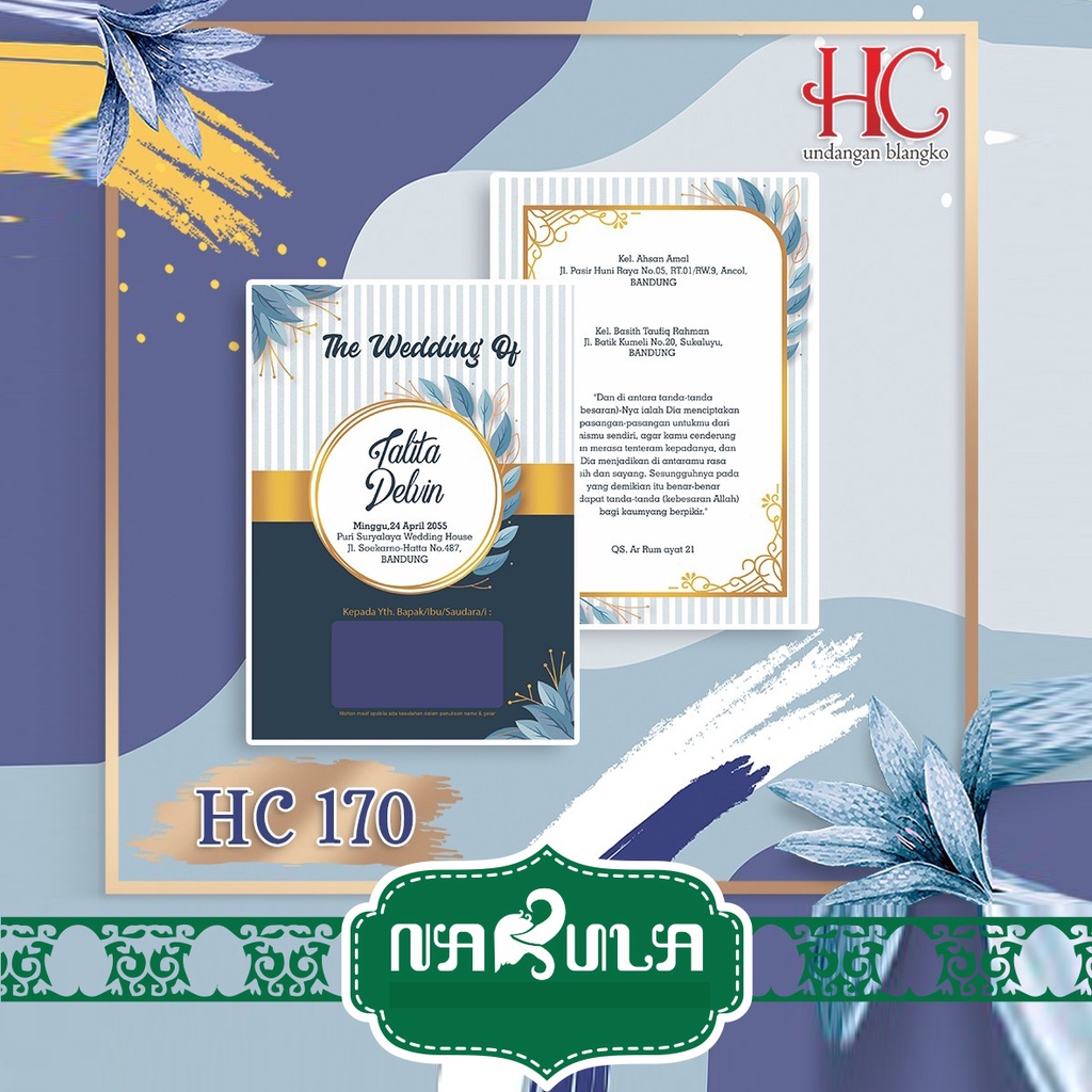 Undangan Blangko Seri HC 170 Harga Murah