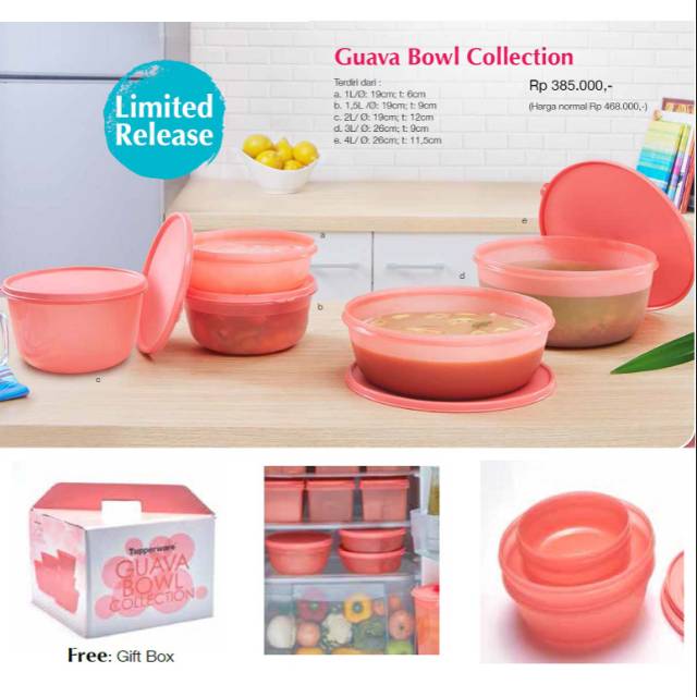 Guava bowl collection tupperware