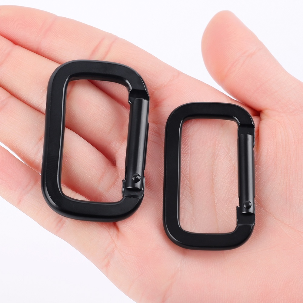 Carabiner Multifungsi Bahan Aluminum Alloy Bentuk Kotak Untuk Camping / Hiking