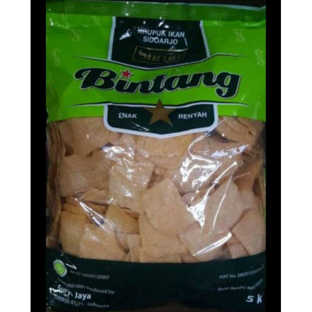 krupuk udang cap bintang tanpa di jemur 250gram