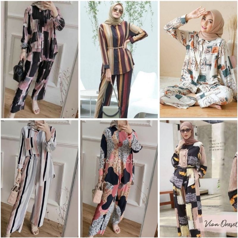 ONE SET KARIN SETELAN INDIRA PAJAMAS STELAN FANO PIYAMA BAJU TIDUR