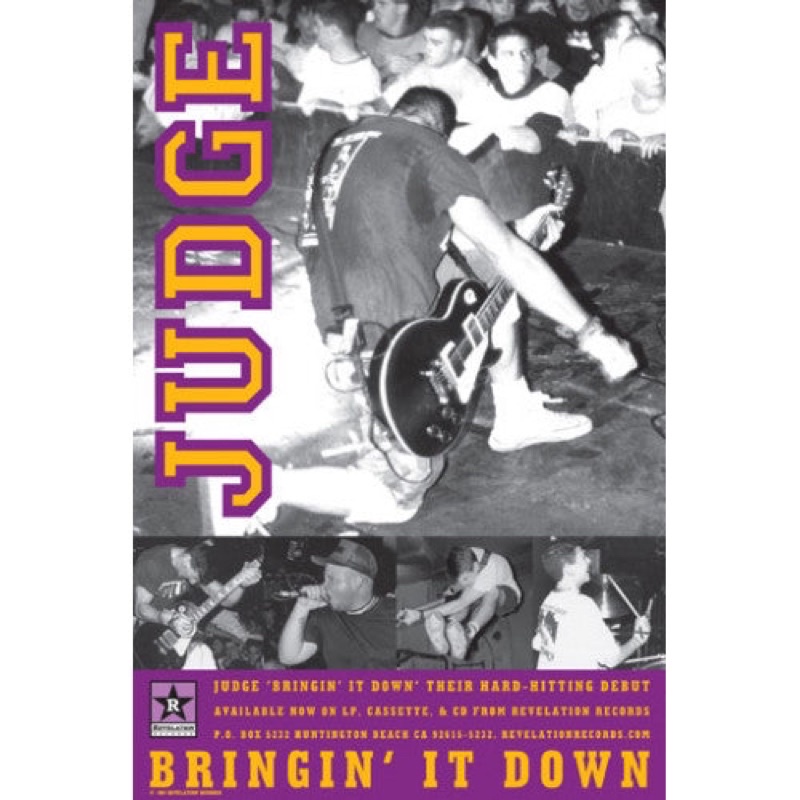Poster band JUDGE Original Bringin’ It Down + Frame