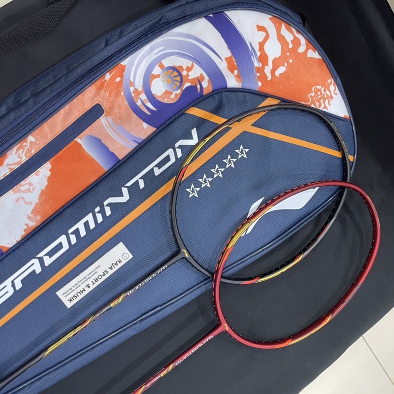 RAKET BADMINTON LINING WINDSTORM 75 ORIGINAL - INCLUDE THERMO BAG - BADMINTON RACKET