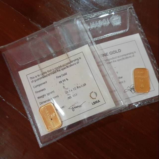 Bintang Gold LM antam 5 gram kemasan lama