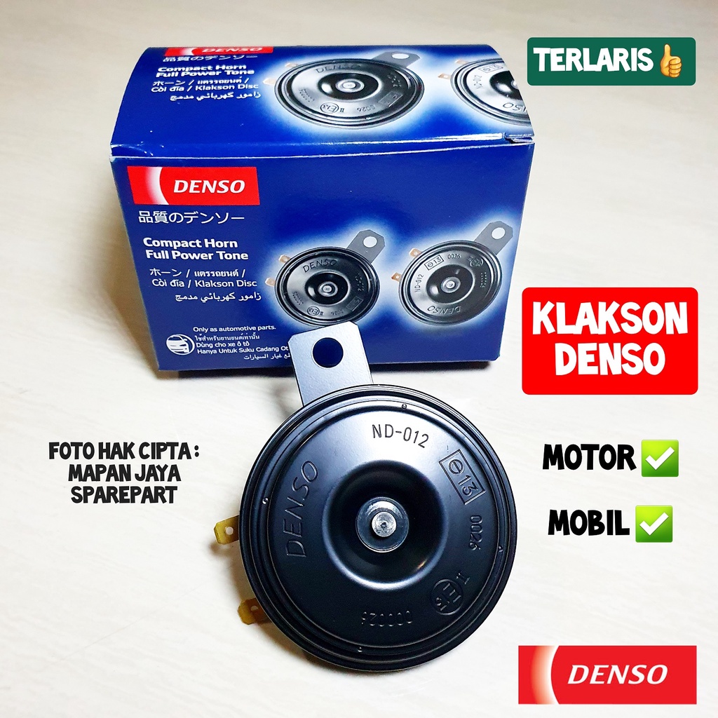 DENSO KLAKSON DISC KECIL (ANTI AIR) MOTOR &amp; MOBIL - SUARA AVANZA / INNOVA