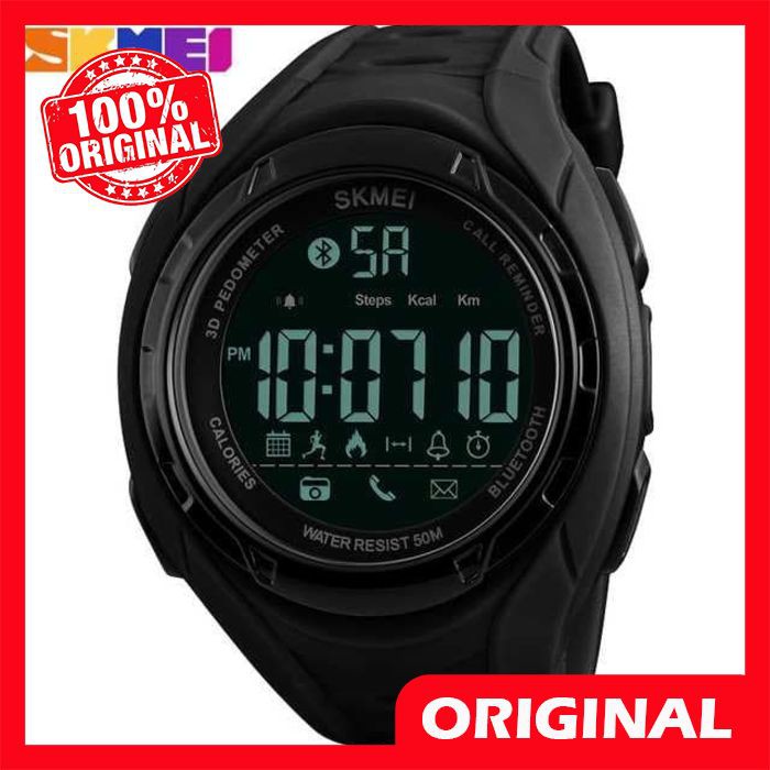 Jam Tangan Sport Smartwatch Bluetooth SKMEI 1316 Original - Black TERMASUK BOX