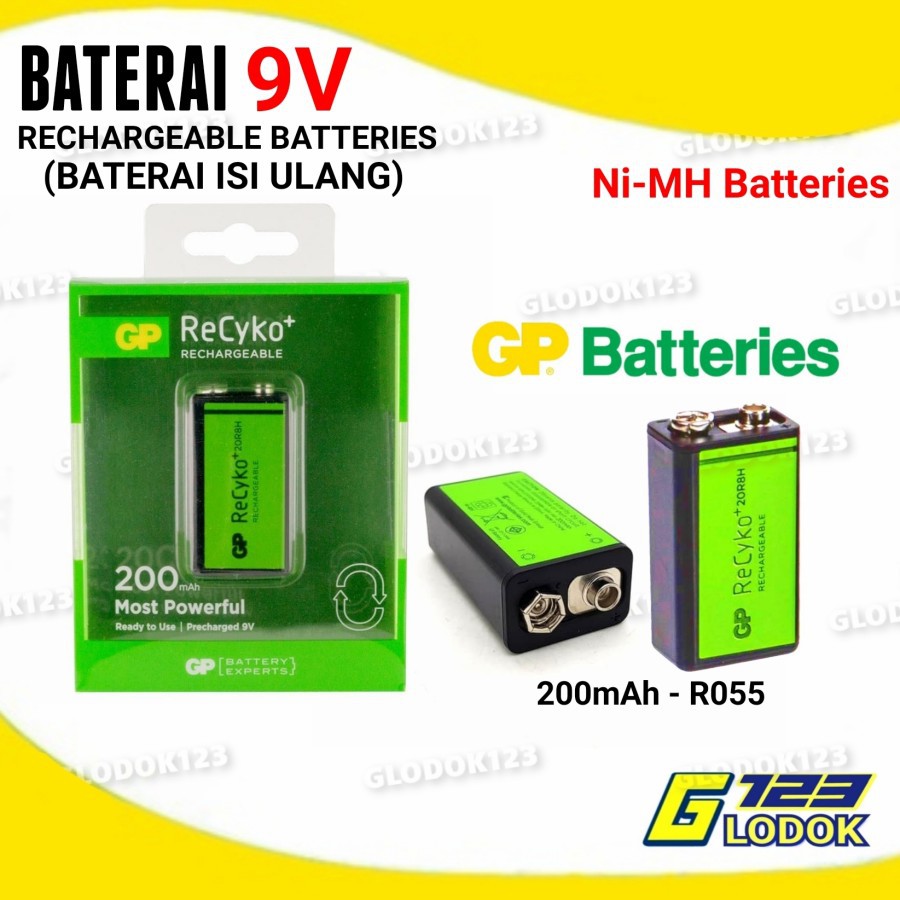 Baterai Kotak Batre Cas Isi Ulang 9V Mainan Remote Wireless Mic