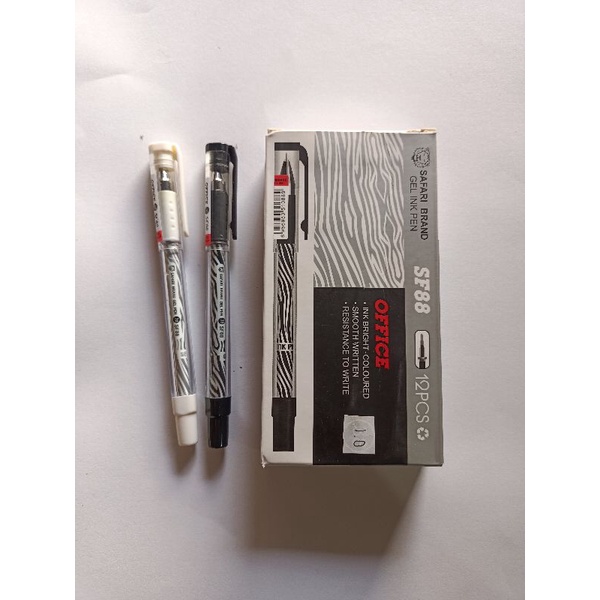 

Pulpen Hitam Safari Brand Sf88 1.0 Gel ink