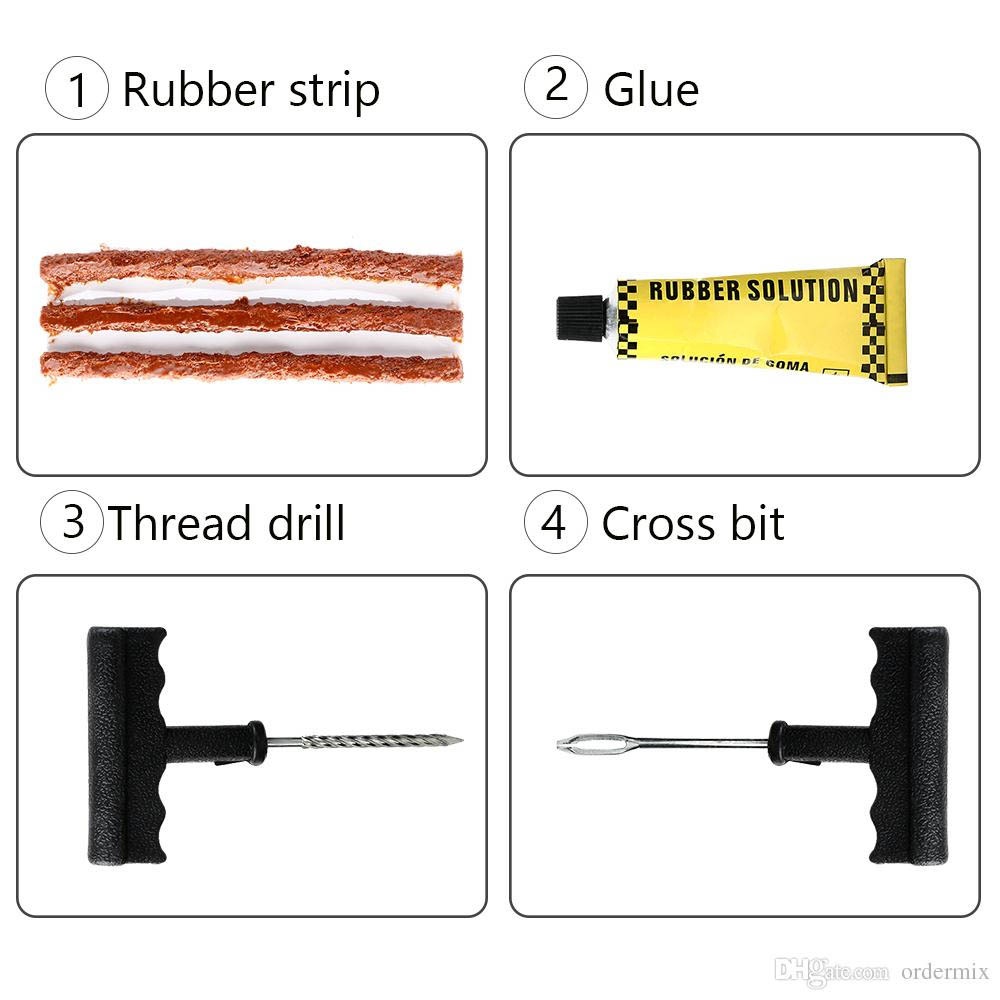 Tubeless Tire Repair Kit Alat Tambal Ban Tubles Set Paket Lengkap TINGGAL PAKAI