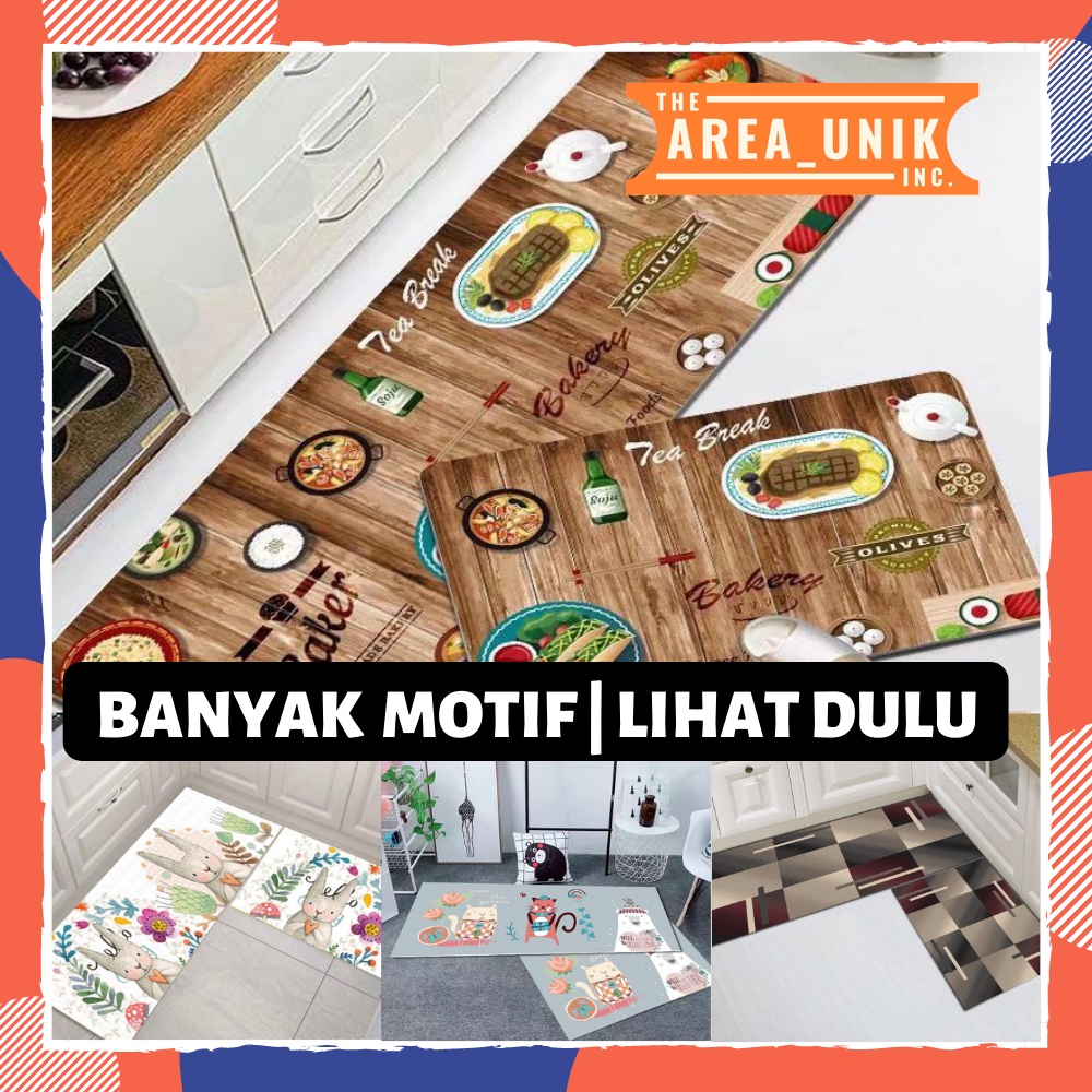 Keset Dapur Panjang Keset Kaki Untuk Dapur 2 In 1 Panjang Anti Slip Menyerap Air Dan Minyak AU100