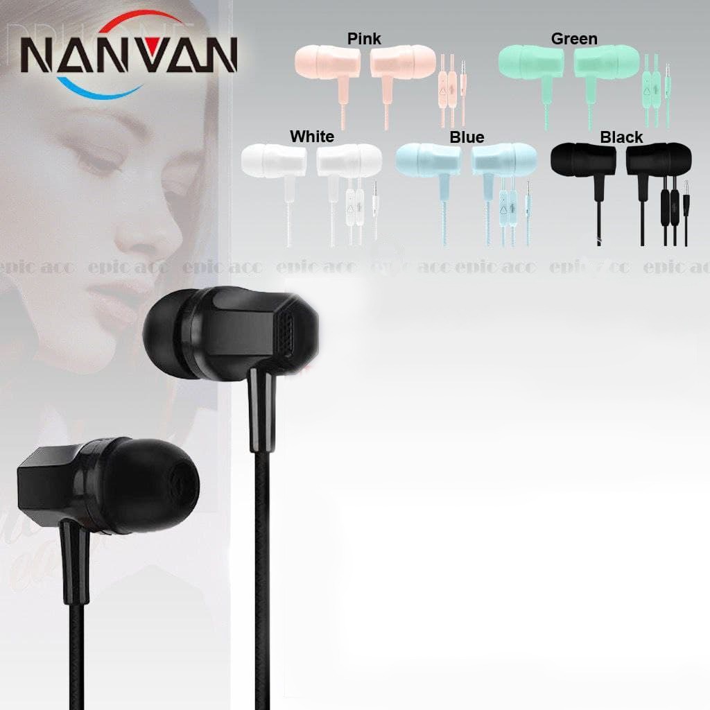 [RO ACC]  NANVAN STEREO HEADSET MUSIC EARPHONE JACK 3.5MM NEW 2021