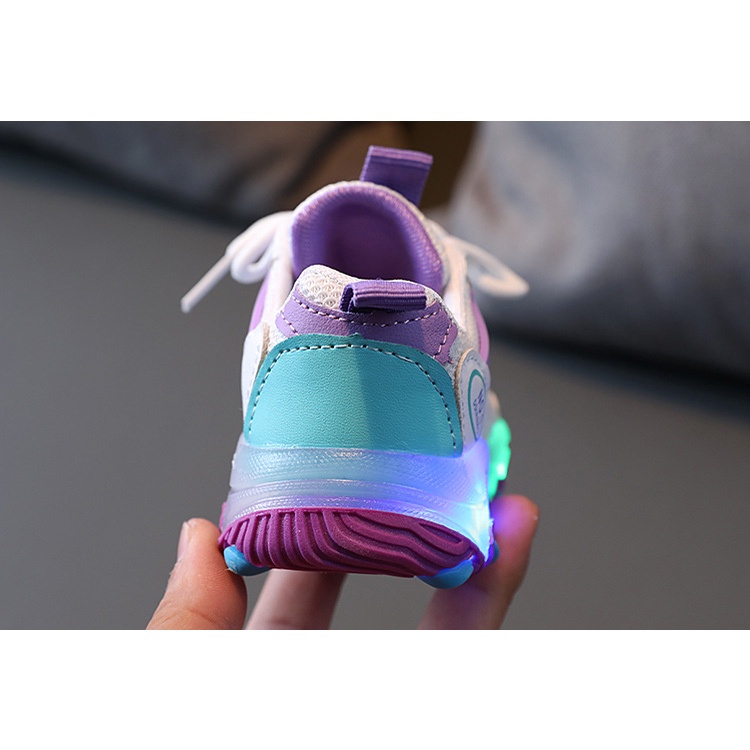 CHUBBI 10 Sepatu Sneaker Anak Laki Perempuan Lampu LED