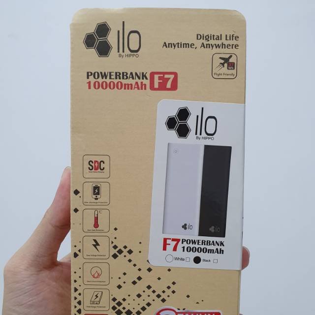 Hippo Powerbank Ilo F7 10.000mAh - Hitam