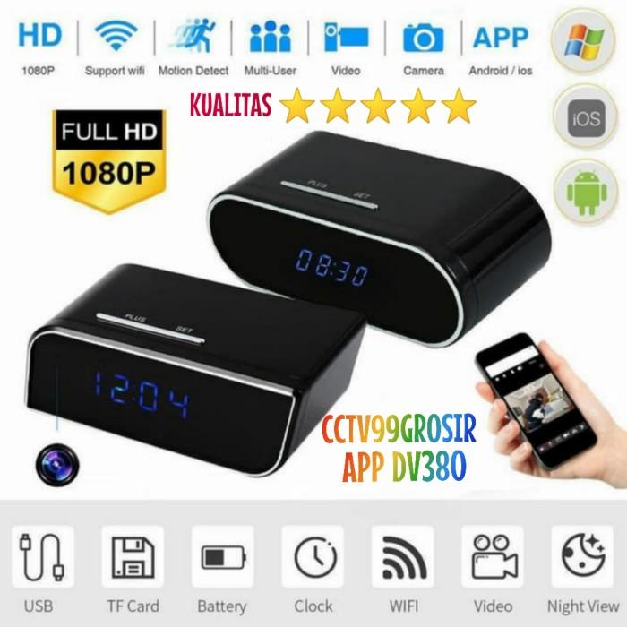 Camera | Jam Meja Spy Kamera Ip Cam Wifi Hd Desk Clock