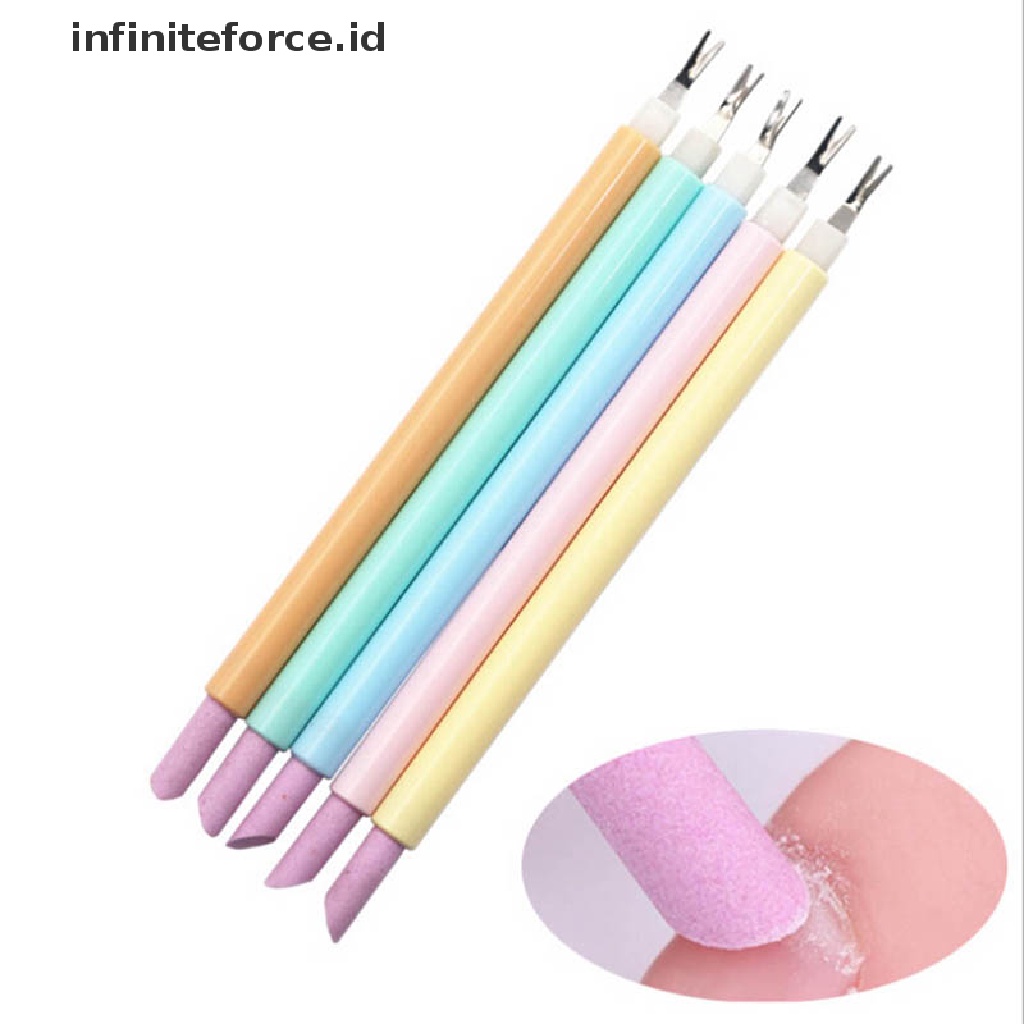 Infiniteforce.id 2 in 1 Alat Pendorong Kutikula Kuku Bahan Akrilik