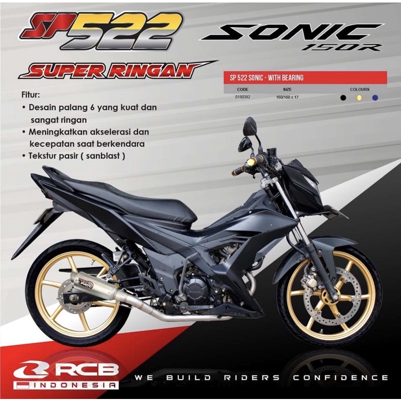 VELG RACING RCB SP 522 HONDA GTR 150 HONDA SONIC 150 GOLD