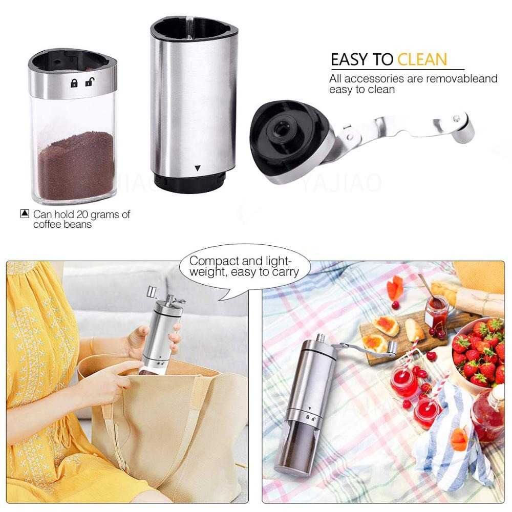 Yajiao Alat Penggiling Kopi Manual Coffee Grinder Portable - EC03